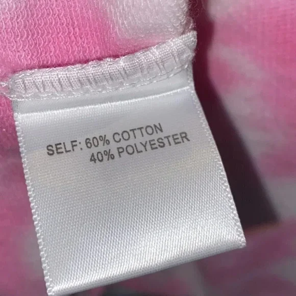 💗NEW - Adorable PINK & WHITE Tie Dye Hoodie by Jane and Delancey - Size Medium - Picture 4 of 6